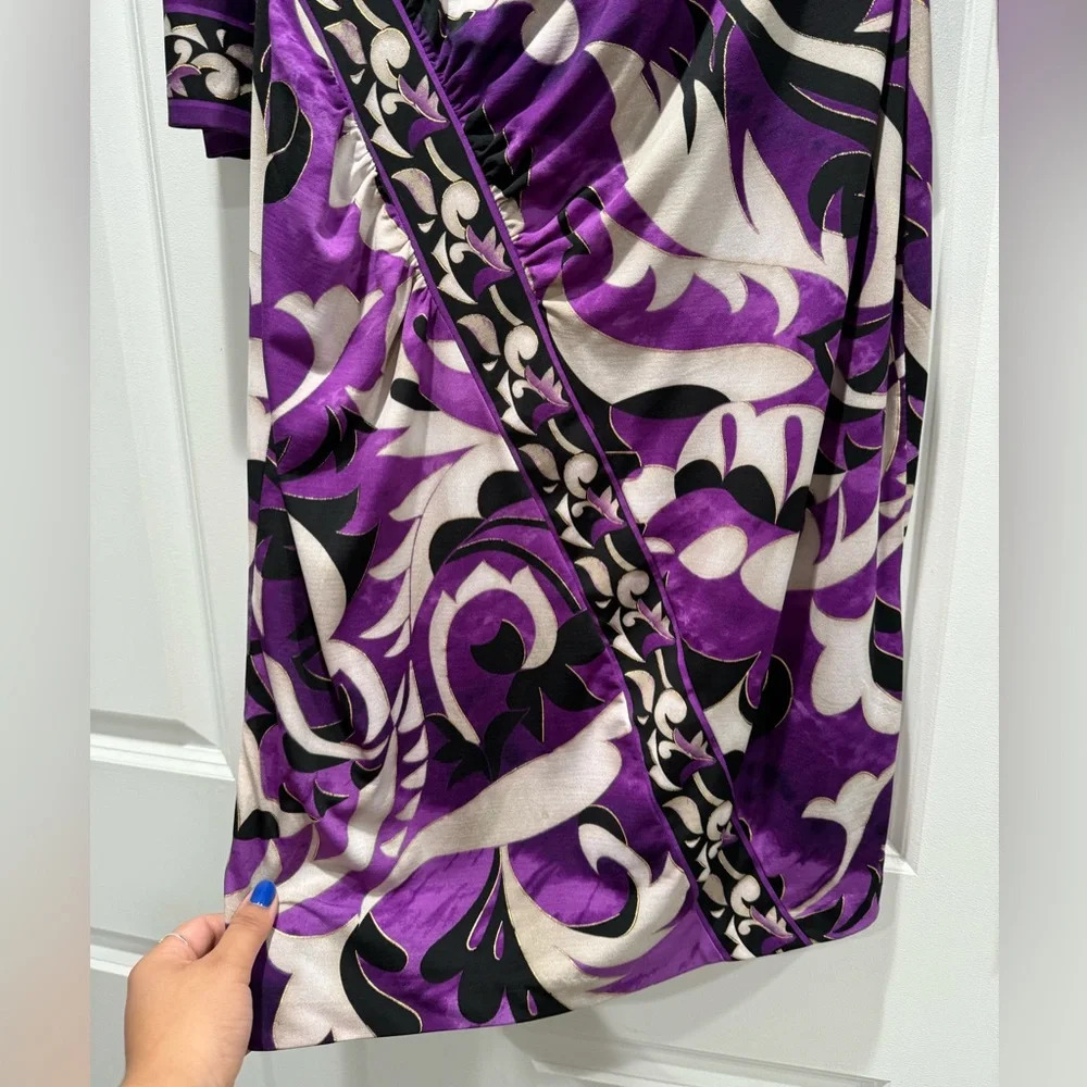 Gorgeous Purple Pattern Cache Dress - image 2